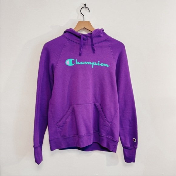 Champion Purple Powerblend Fleece Hoodie Women's S - Picture 4 of 10